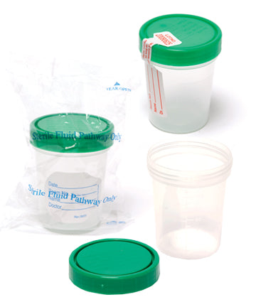 Urine Specimen Containers, Screw-On Lid, 4 oz, Non-Sterile