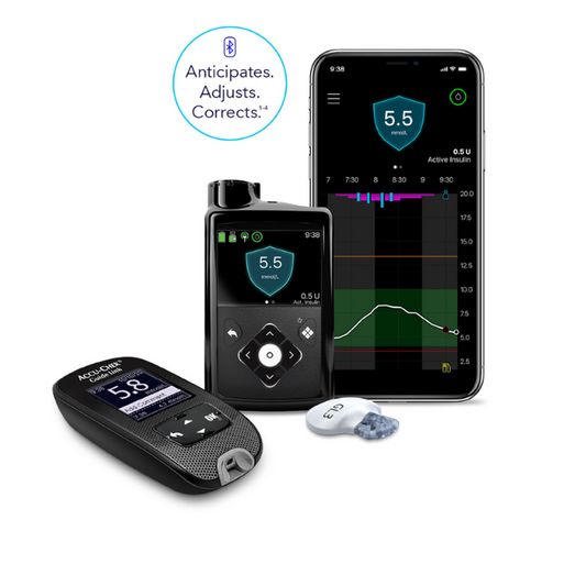 MiniMed® 780G Insulin Pump, Black, Kit Component (Items included with the pump are 2 Batteries, 1 Belt Clip, 1 Battery Cap,1 Activity Clip, and 2 Tubing Clamps)