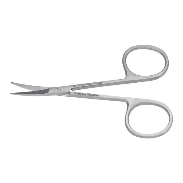 Henry Schein Iris Scissors Curved 3-1/2" Stainless Steel Sterile