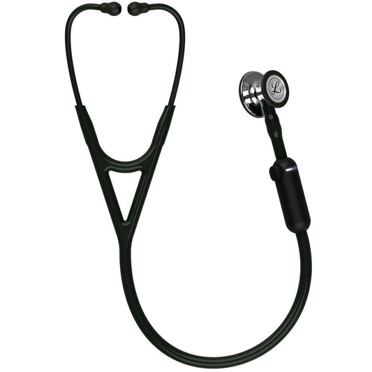 Solventum Littmann® CORE Digital Stethoscope, Mirror Chestpiece, 27" Black Tubing, Stem and Headset