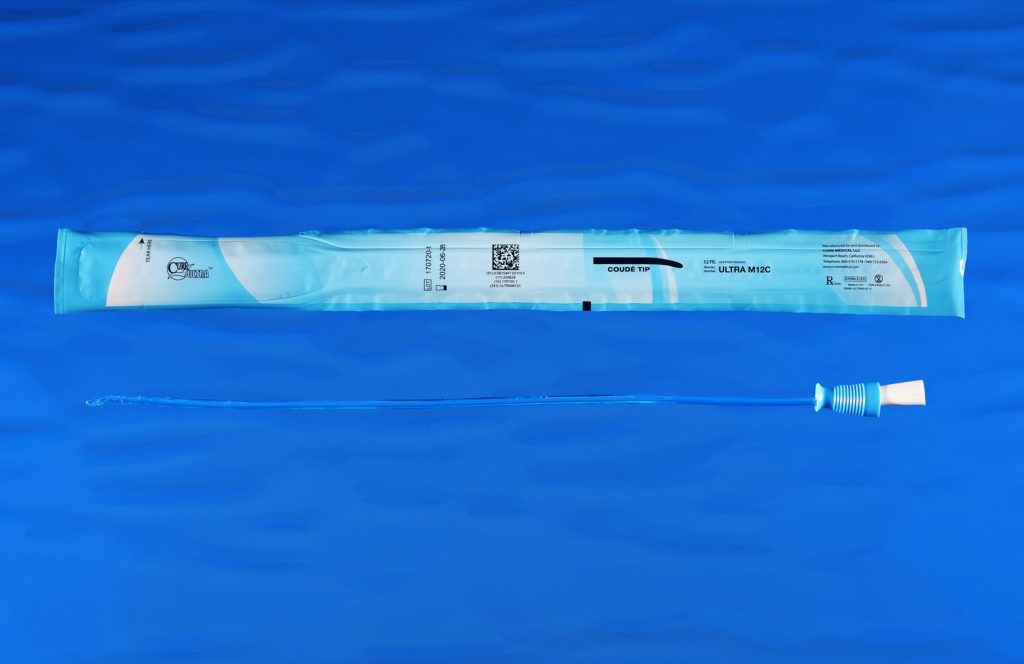 Cure Ultra™ Male Catheter with Coude Tip, 16", 18Fr     A4352