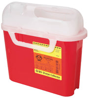 BD™ Patient/Exam Room Sharps Collector, 5.4qt, Counterbalanced Side Entry, Red