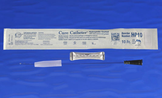 Cure Catheter® Pediatric Hydrophilic, 10", 10fr