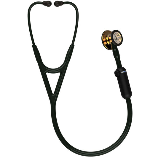 Solventum Littmann® CORE Digital Stethoscope, High Polish Copper Chestpiece, 27" Black Tubing, Stem and Headset