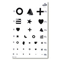 Grafco® Kindergarten Plastic Eye Chart, 22" x 11"