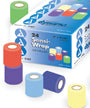 Sensi-Wrap Self-Adherent Bandage Rolls, 4" × 5 yds., Rainbow