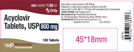 Acyclovir 800mg Tablets 100ct