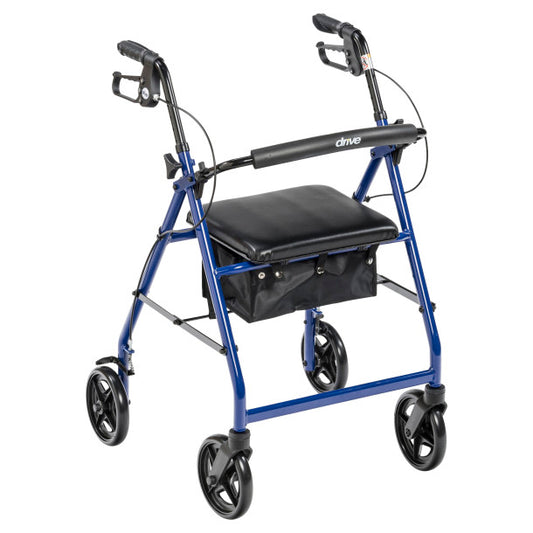 Aluminum Rollator, 7.5" Casters Blue, Each