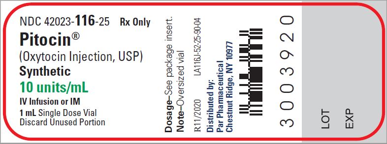 Pitocin Injection 10U/mL SDV 1mL 25/Bx