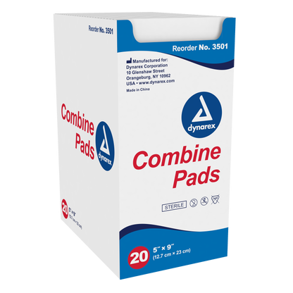 Combine Pads, 5" x 9", 1/pouch, Sterile