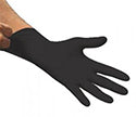 NitriDerm® Black Nitrile 187 series Textured Powder Free Exam Glove, Large