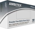 AMBITEX® Nitrile Exam Glove, Black, Small, 4 Mil