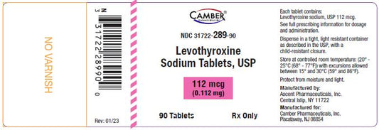 Levothyroxine 112mcg Tablets 90 ct