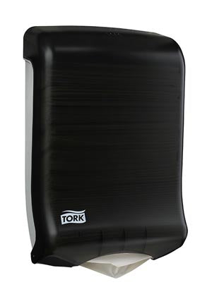 Towel Dispenser, Multifold and C-fold, Universal, Smoke, H2, Plastic, 18" x 11.8" x 6.3"