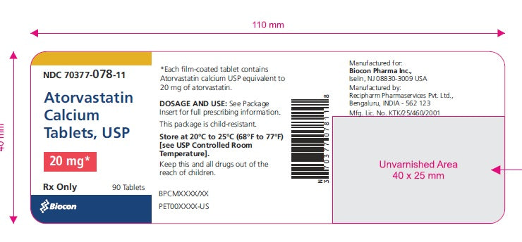 Atorvastatin Calcium 20mg Tablets 90ct