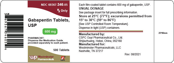 Gabapentin 600mg Tablets 500ct