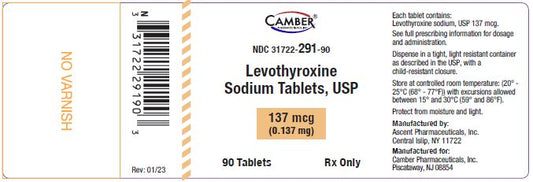 Levothyroxine 137mcg Tablets 90 ct