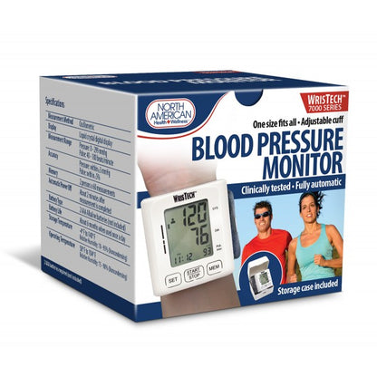 Large Display Blood Pressure Monitor w/Case, Wrist