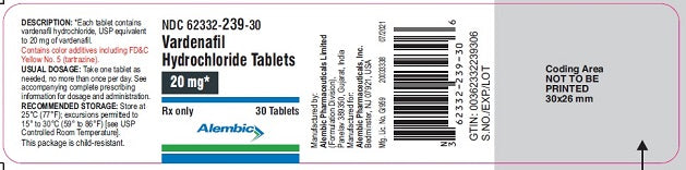 Vardenafil HCL 20mg Tablets 30ct