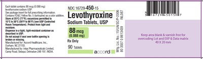 Levothyroxine Sodium Tablets 88mcg 90ct