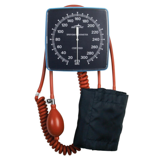 Wall-Mount Aneroid Blood Pressure Monitor with Adult Cuff