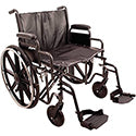 ProBasics Heavy Duty K7 24" Wheelchair, Removable Desk Length Arms, Swing-Away Footrest