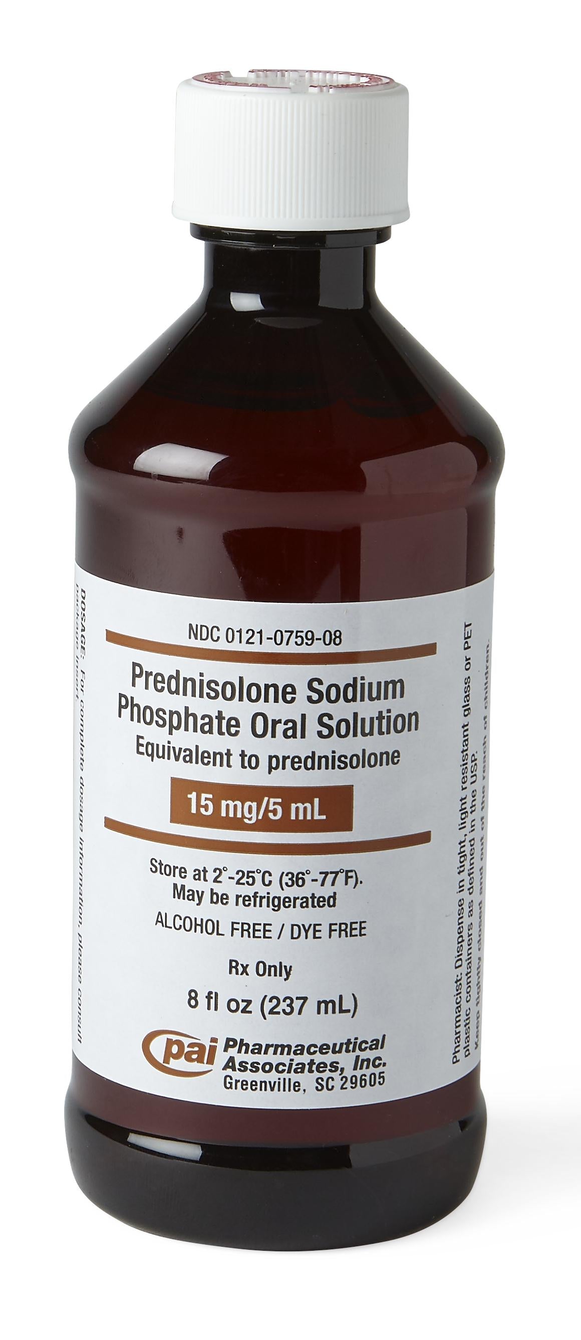 Prednisolone Sod Phos A/F 15mg/5mL, 237mL