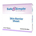 Safe N Simple Skin Barrier Sheet, 4" x 4", 5/Box