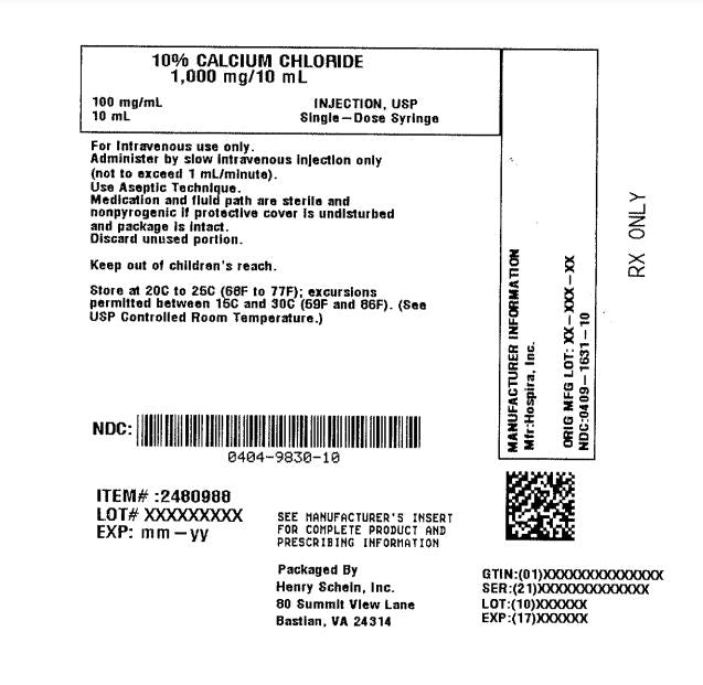 Calcium Chloride Inj. 10% Prefilled Syringe 10mL/Ea (Repack)