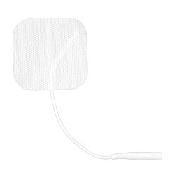 Economy Electrode, 2" x 2" White Cloth, Square, Flexible, Fabric Back, Reusable