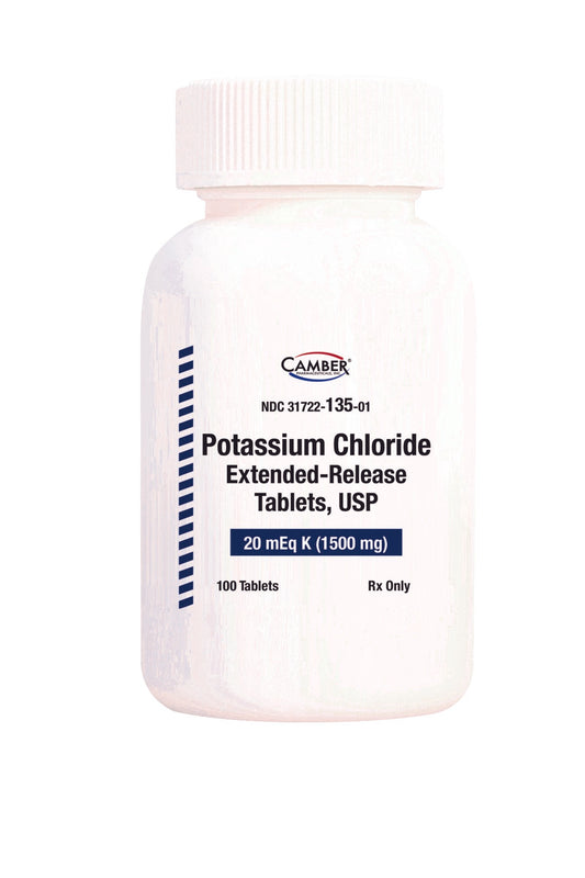 Potassium Chloride ER 20mEq Tablets 100 ct