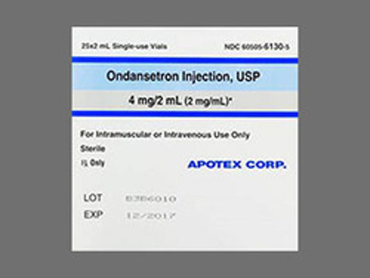 Ondansetron HCl 4mg/2mL 25x2mL SDV injections