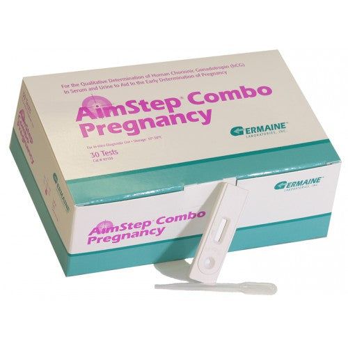 AimStep® Combo Pregnancy Test, CLIA Waved, 30 Tests/Box