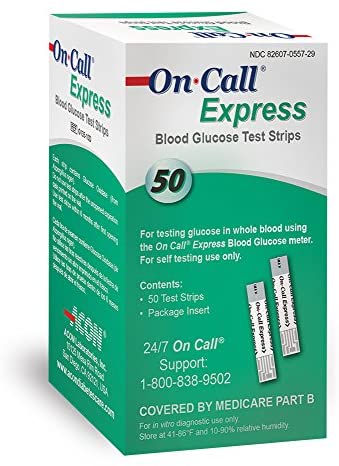 ACON Laboratories On Call Express Test Strips, 50ct  (A4253)