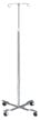 Tech-Med® IV Pole with 2 Hooks and 4 Caster Base