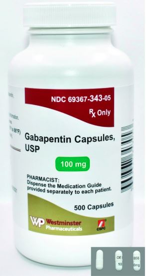 Gabapentin 100mg Capsules 500ct