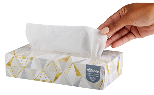 Kleenex® Facial Tissue, 8.5" x 8.5", 2-Ply, White