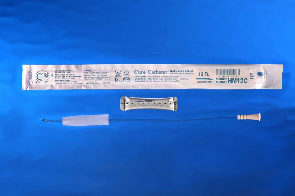 Cure Catheter® Hydrophilic Catheter with Coude Tip, 12Fr     A4352