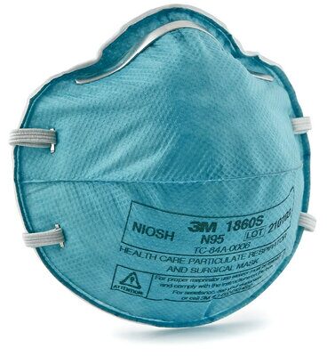 3M™  N95 Particulate Respirator and Surgical Mask, Cone Molded, Small