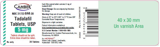 Tadalafil 5mg Tablets 30 ct