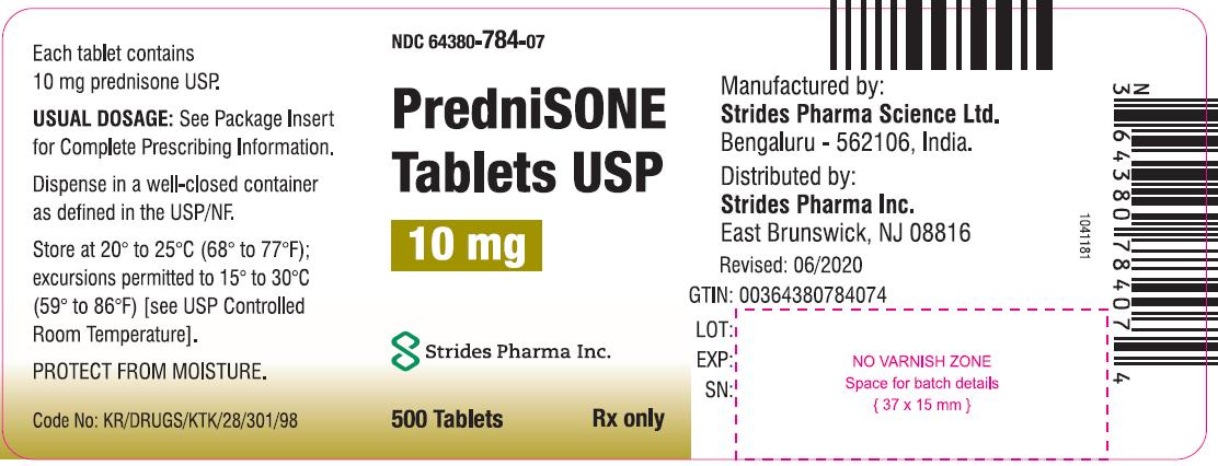 Prednisone 10mg Tablets 500ct