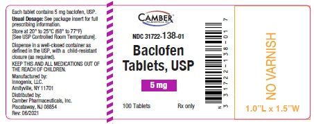 Baclofen 5mg Tablets 100ct