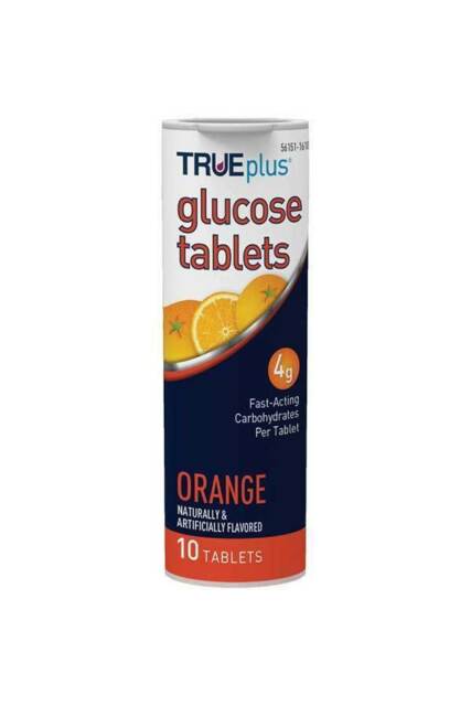 TRUEplus® Glucose Tablets, Orange, 10ct