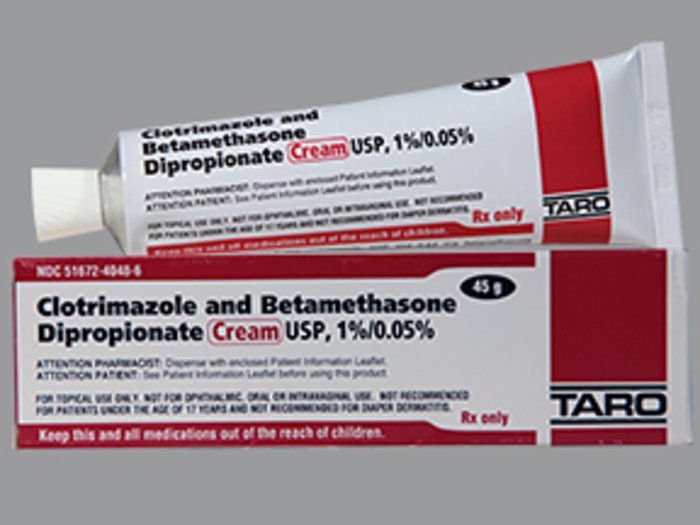 Clotrimazole & Betameth Dip Cream 1% / 0.05% - 45gm Tube