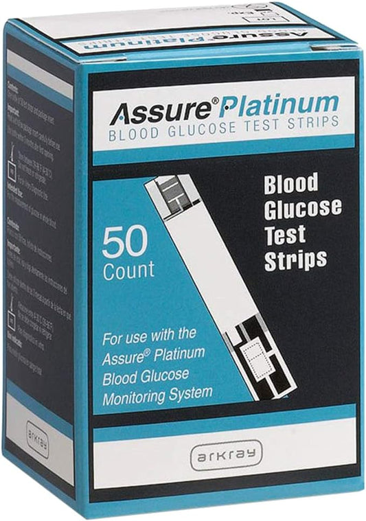 Assuere Platinum Blood Glucose Test Strips, 50ct