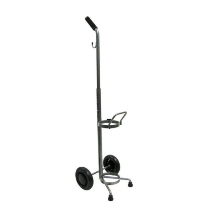 Oxygen Tank Cart, Adjustable, Accommodates D or E Size Cylinders
