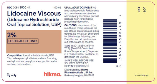 Lidocaine Viscous Oral Sol. 2% 100mL Bottle