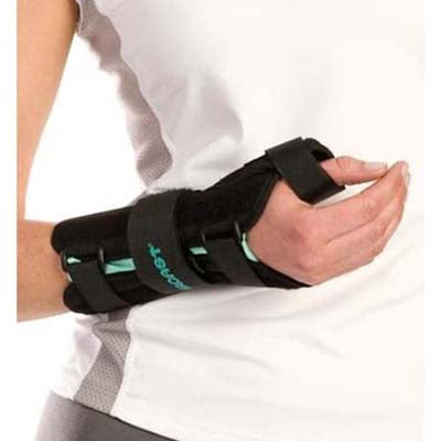 Aircast® A2™ Wrist Brace with Thumb Spica, Black, Large, Right