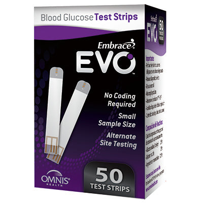 Embrace® EVO™ Blood Glucose Test Strips, Retail, 50ct