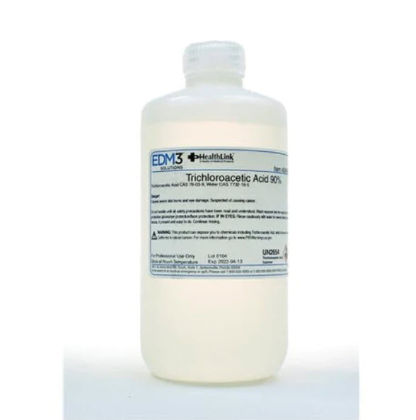 Trichloracetic Acid, 90%, 16oz Bottle (Item is Non-Returnable) (Item is considered HAZMAT and cannot ship via Air or to AK, GU, HI, PR, VI)